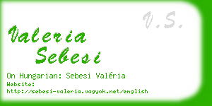 valeria sebesi business card