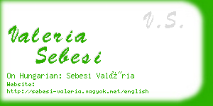 valeria sebesi business card